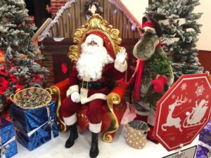 père noel avec décors