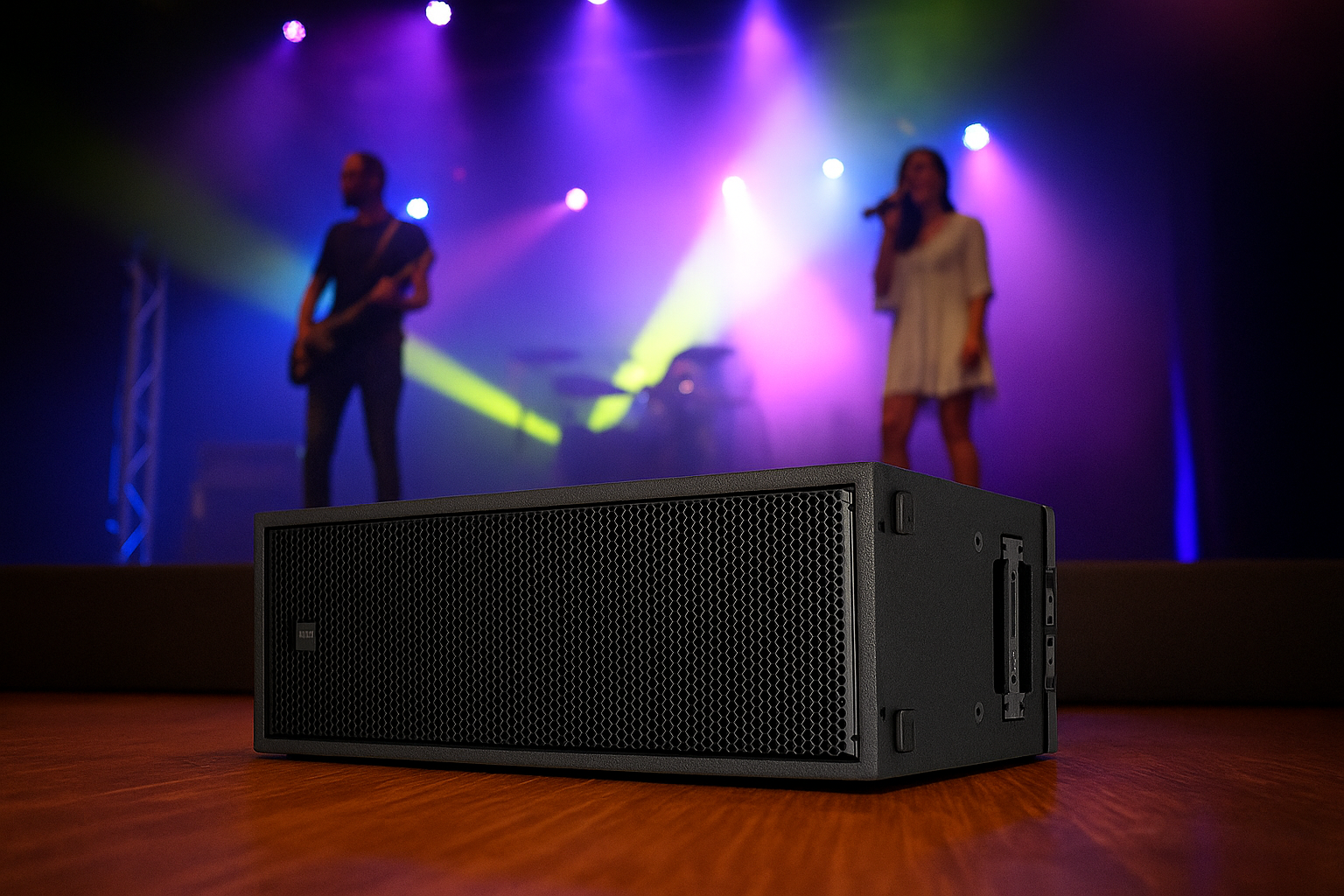 enceinte rcf couchée
